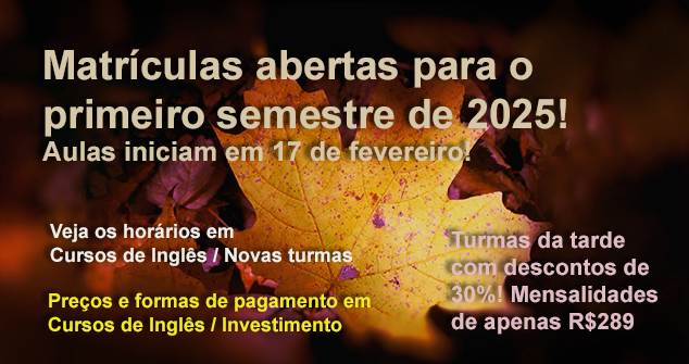 Matrículas abertas para o SUMMER INTENSIVE e para primeiro semestre de 2024!