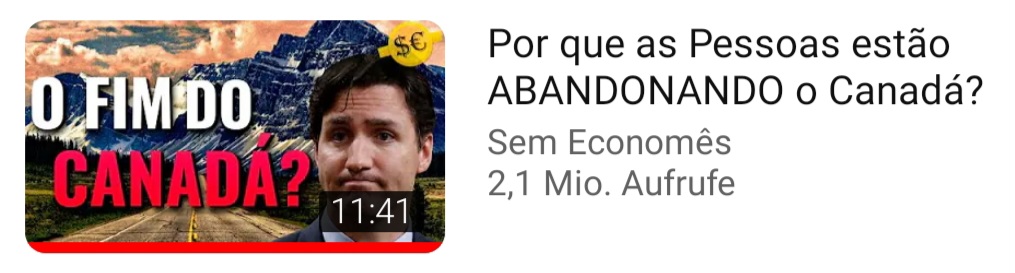 O Canadá já foi um bom país...